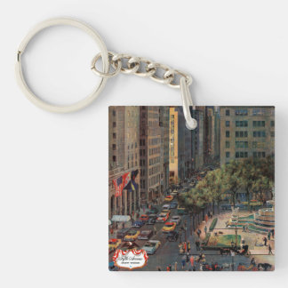 Vijfde Avenue van John Falter Sleutelhanger