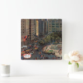 Vijfde Avenue van John Falter Vierkante Klok (Huis)