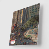 Vijfde Avenue van John Falter Vierkante Klok (Hoek)