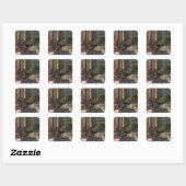 Vijfde Avenue van John Falter Vierkante Sticker (Vel)