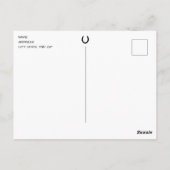 Vijfde briefkaart voor de collage van paardenpenko (Achterkant)