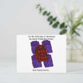 Vijfde dag Redneck Kerstmis Feestdagenkaart (Staand voorkant)