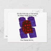 Vijfde dag Redneck Kerstmis Feestdagenkaart (Voorkant / Achterkant)