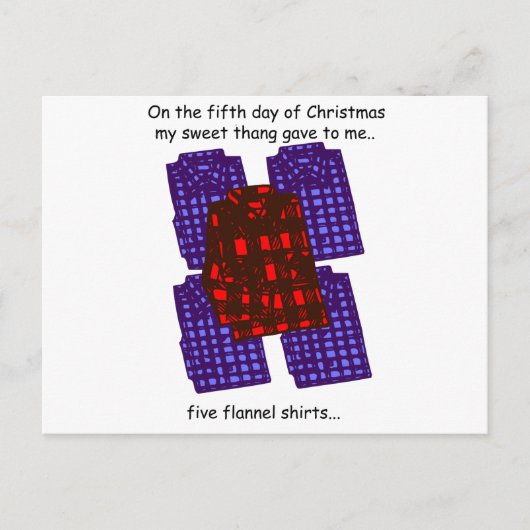 Vijfde dag Redneck Kerstmis Feestdagenkaart (Voorkant)