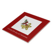 Vijfde dag van de kerstTegel - Golden Rings Tegeltje (Zijkant)