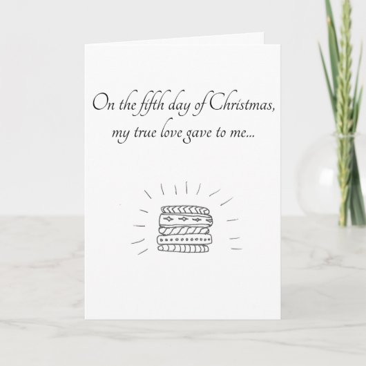 Vijfde Dag van Kerstkaart Kaart (Voorkant)