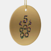 vijfde en zesde dag van de kerstversiering keramisch ornament (Rechts)