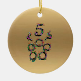 vijfde en zesde dag van de kerstversiering keramisch ornament