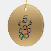 vijfde en zesde dag van de kerstversiering keramisch ornament (Links)