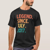 Vijfde geboortedag sinds juli 2017 5 jaar oud vii t-shirt (Voorkant)