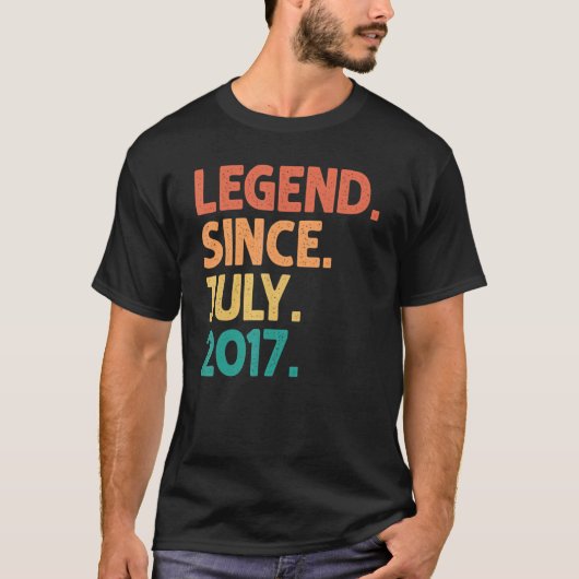 Vijfde geboortedag sinds juli 2017 5 jaar oud vii t-shirt (Voorkant)