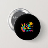 Vijfde Graad Afstuderen 5e Graad Tie Dye Laatste D Ronde Button 5,7 Cm (Voorkant /achterkant)