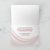 Vijfde graad Afstuderen Baseball Bat en Pet op roo Kaart (Binnen)