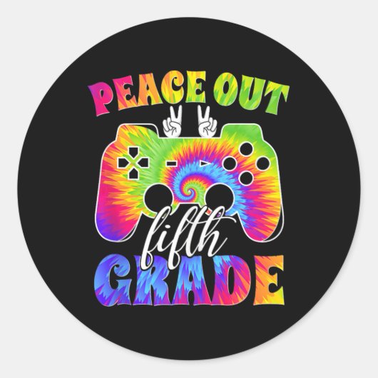 Vijfde graad Afstuderen Decoraties Vrede uit 5e Gr Ronde Sticker (Voorkant)