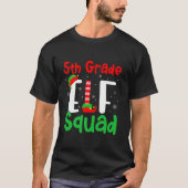 Vijfde graad ELF Squad Funny Kerstmis ELF Kinder T T-shirt (Voorkant)