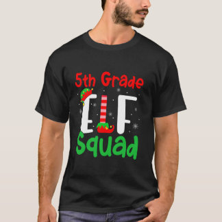 Vijfde graad ELF Squad Funny Kerstmis ELF Kinder T T-shirt