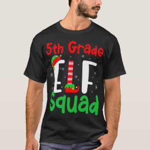 Vijfde graad ELF Squad Funny Kerstmis ELF Kinder T T-shirt