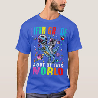 Vijfde graad is uit deze wereldastronaut deinosau t-shirt