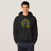 Vijfde graad leraar leopard-regenboog hoodie (Voorkant volledig)