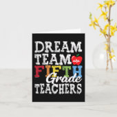 Vijfde graad leraren T-shirt Dream Team Aka 5e gra Kaart (Gele Bloem)