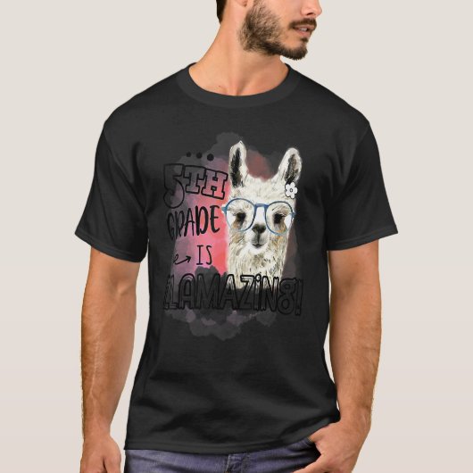 Vijfde graad Llamazing Llama-leraar T-shirt (Voorkant)