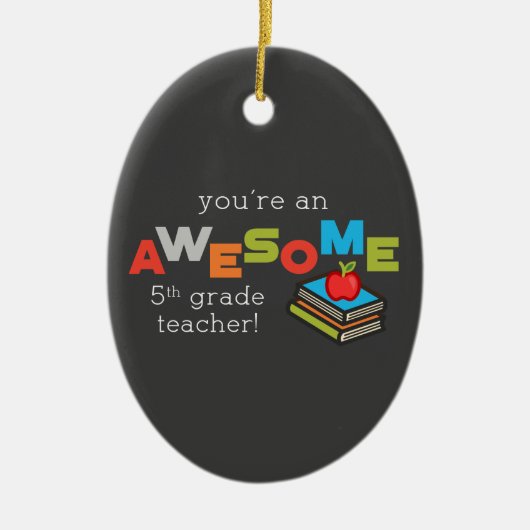 Vijfde graad Opleidingsdag Geweldige Keramisch Ornament (Voorkant)