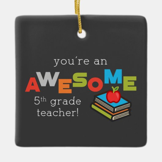 Vijfde graad Opleidingsdag Geweldige Keramisch Ornament (Voorkant)
