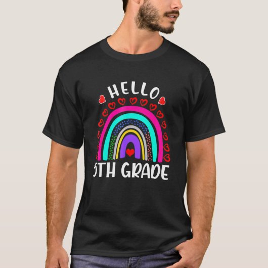 Vijfde graad Regenboogmeisjes jongens Leerteam 5e  T-shirt (Voorkant)