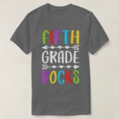 Vijfde graad Rocks t Shirt 5e graad terug naar sch (Design voorkant)