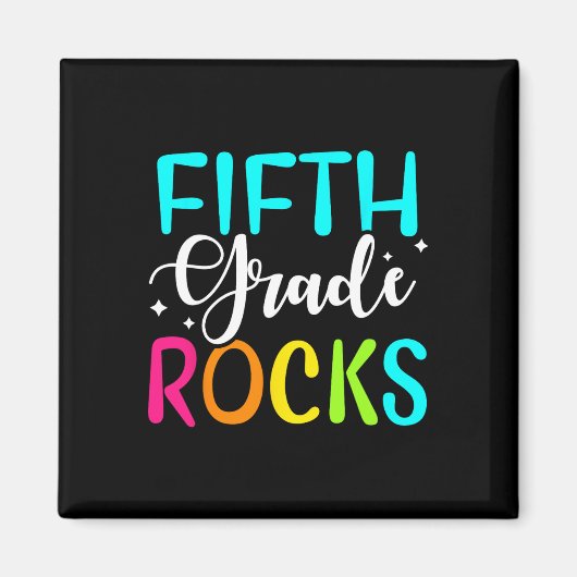 Vijfde graad Rocks Team 5e graad leraar Magneet (Voorkant)