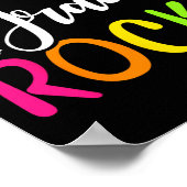 Vijfde graad Rocks Team 5e graad leraar Poster (Hoek)