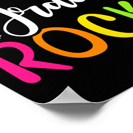 Vijfde graad Rocks Team 5e graad leraar Poster (Hoek)