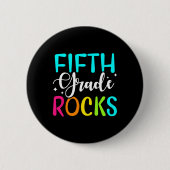 Vijfde graad Rocks Team 5e graad leraar Ronde Button 5,7 Cm (Voorkant)