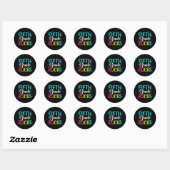 Vijfde graad Rocks Team 5e graad leraar Ronde Sticker (Vel)