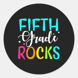 Vijfde graad Rocks Team 5e graad leraar Ronde Sticker