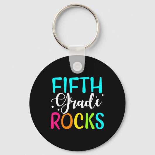 Vijfde graad Rocks Team 5e graad leraar Sleutelhanger (Voorkant)