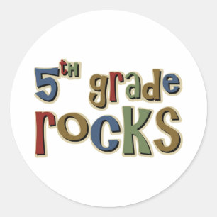 Vijfde graad Rocks vijfde Ronde Sticker