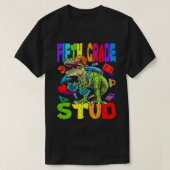 Vijfde graad Stud Dinosaur terug naar school T-shirt (Design voorkant)