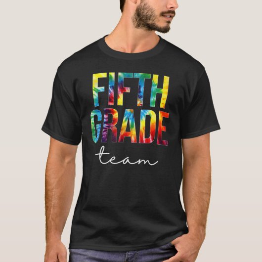 Vijfde graad Team laat de kleurstofwaardering teru T-shirt (Voorkant)