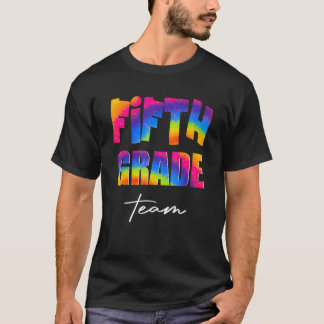 Vijfde graad Team laat de kleurstofwaardering teru T-shirt