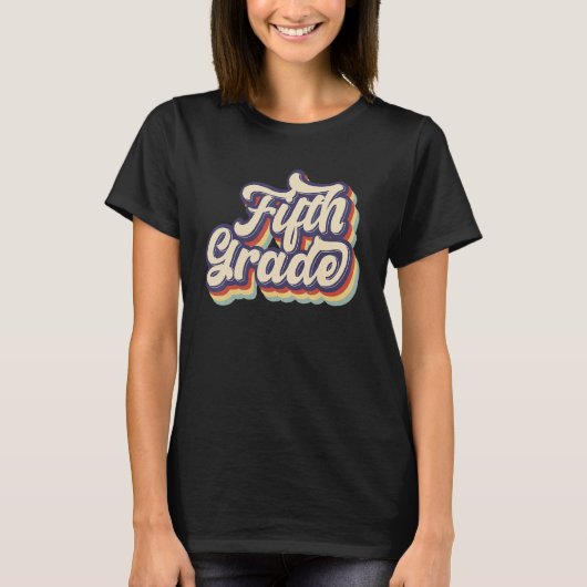 Vijfde graad Team Vijfde Grad Squad Terug naar Sch T-shirt (Voorkant)
