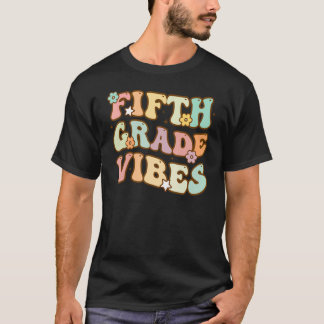 Vijfde graad Vibes Retro 5e klas leraar T-shirt