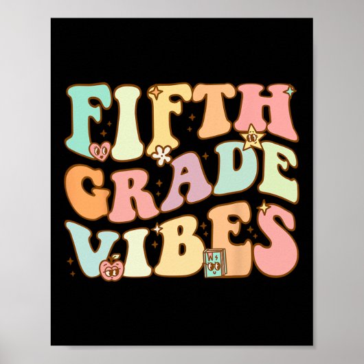 Vijfde graad Vibes - Vijfde Grade Team Retro 1e Da Poster (Voorkant)