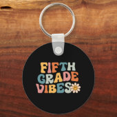 Vijfde graad Vibes - Vijfde Grade Team Retro 1e Da Sleutelhanger (Voorkant)