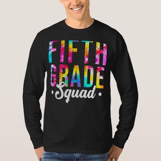 Vijfde graad Vierkant Tie Dye Team Vijfde graad Le T-shirt (Voorkant)