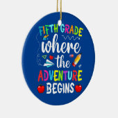 Vijfde graad waar het avontuur Kinder begint Keramisch Ornament (Rechts)