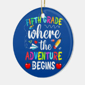 Vijfde graad waar het avontuur Kinder begint Keramisch Ornament (Links)