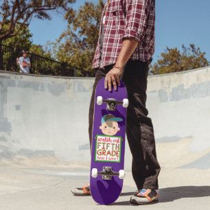 VIJFDE GRADE HIER KAN IK grappig schattig MAKEN Persoonlijk Skateboard