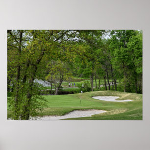 Vijfde Green, Ironhorse Golfbaan, Leawood, Kansas Poster