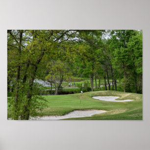 Vijfde Groen, Ironhorse Golf Course, Leawood, Kans Poster